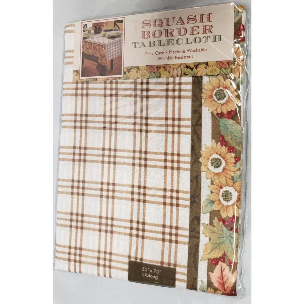 Printed Linen Tablecloth 52